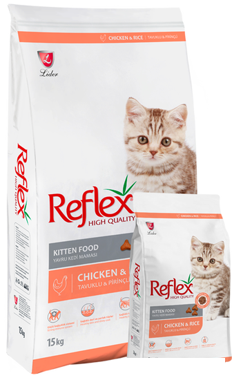 Сухой корм для кошек Reflex Kitten Food with Chicken 15 кг