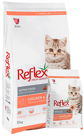 Сухой корм для кошек Reflex Kitten Food with Chicken 15 кг