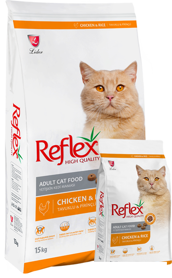 Сухой корм для кошек Reflex Adult Cat Food with Chicken 15 кг - фото 1 - id-p224964204