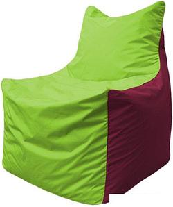 Кресло-мешок Flagman Фокс Ф2.1-169 (салатовый/бордовый)
