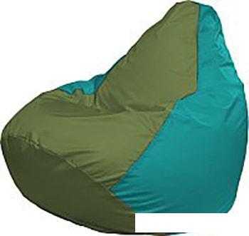 Кресло-мешок Flagman Груша Медиум Г1.1-230 (оливковый/бирюзовый)