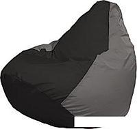 Кресло-мешок Flagman Груша Медиум Г1.1-403 (чёрный/серый)