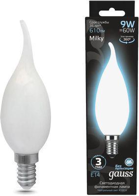 Упаковка ламп LED GAUSS E14, свеча на ветру, 9Вт, 104201209, 10 шт. - фото 1 - id-p224967676