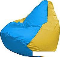 Кресло-мешок Flagman Груша Медиум Г1.1-280 (голубой/жёлтый)
