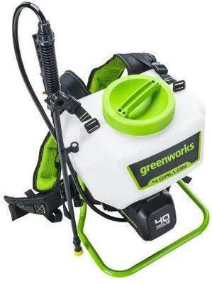 Опрыскиватель GREENWORKS G40BPS, аккумуляторный, ранцевый, 15л, белый/зеленый [5300007] - фото 4 - id-p225064835