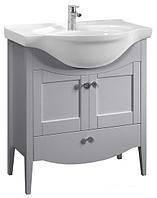 Мебель для ванных комнат Belux Тумба под умывальник Афины Н 75-01 (Серый матовый)