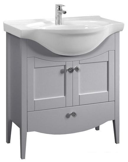 Мебель для ванных комнат Belux Тумба под умывальник Афины Н 75-01 (Серый матовый) - фото 1 - id-p224851885