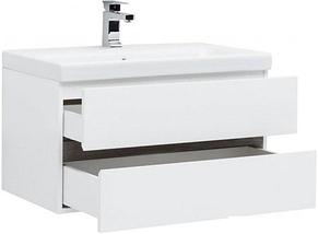 Мебель для ванных комнат Aquanet Тумба Беркли 80 с умывальником Moduo 80 (белый/дуб рошелье), фото 2