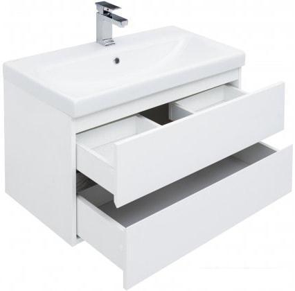 Мебель для ванных комнат Aquanet Тумба Беркли 80 с умывальником Moduo 80 (белый/дуб рошелье) - фото 9 - id-p224882981