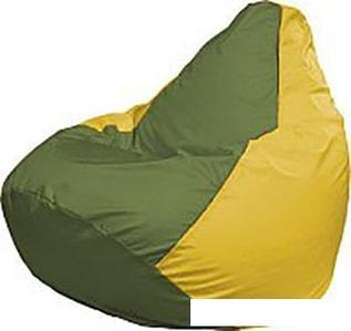 Кресло-мешок Flagman Груша Медиум Г1.1-228 (оливковый/желтый)