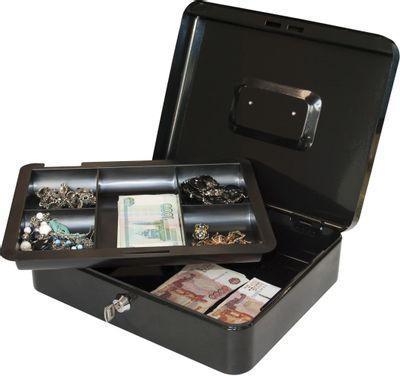 Ящик для денег Silwerhof 90x300x240 черный сталь 1.66кг - фото 6 - id-p225192852