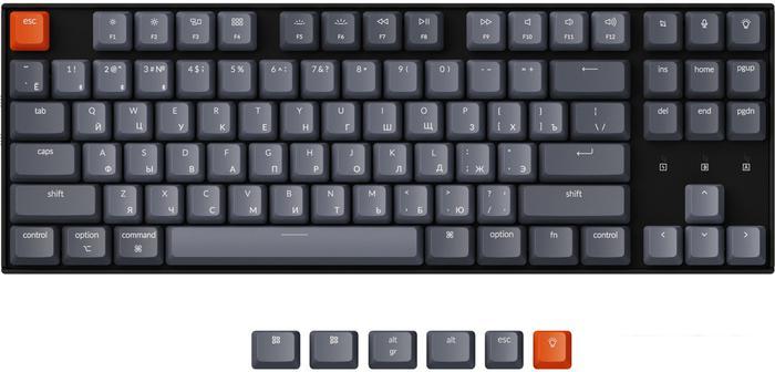 Клавиатура Keychron K8 White LED K8-G1-RU (Gateron G Pro Red) - фото 1 - id-p225074263