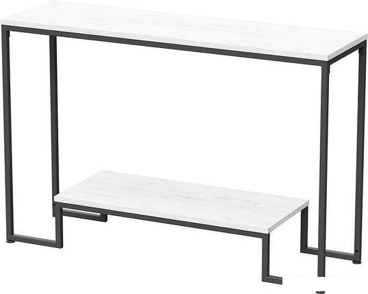 Консольный стол Millwood Пекин 4 120x35 (дуб белый/черный), фото 2