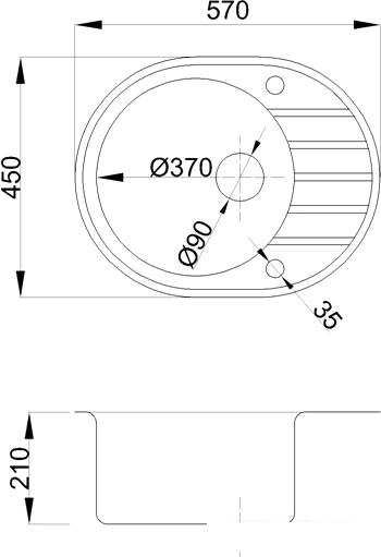 Кухонная мойка БелЭворс New Lux L (бежевый, без сифона) - фото 2 - id-p225070784