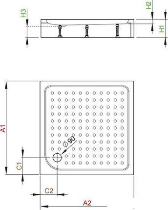 Душевой поддон Radaway Rodos C Compact 90x90 [4K99155-04], фото 2