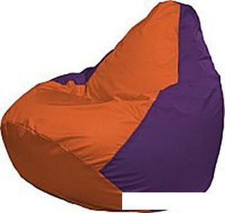 Кресло-мешок Flagman Груша Медиум Г1.1-208 (оранжевый/фиолетовый)