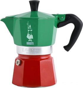 Гейзерная кофеварка Bialetti Moka Express Tricolor (3 порции)