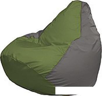 Кресло-мешок Flagman Груша Медиум Г1.1-224 (оливковый/серый), фото 2