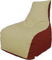 Кресло-мешок Flagman Бумеранг Б1.3-07 (светло-бежевый/красный)