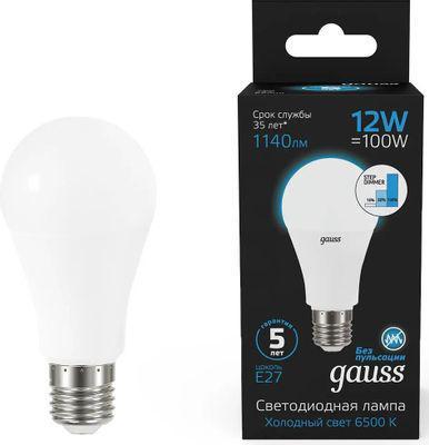 Упаковка ламп LED GAUSS E27, груша, 12Вт, 102502312-S, 10 шт. - фото 1 - id-p224968233