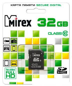 Карта памяти Mirex SDHC (Class 10) 32GB (13611-SD10CD32) - фото 2 - id-p224655666