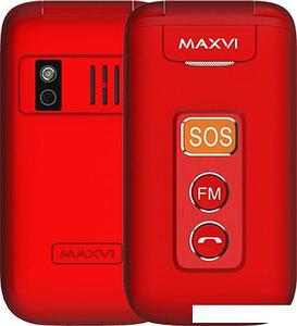 Кнопочный телефон Maxvi E5 (красный)