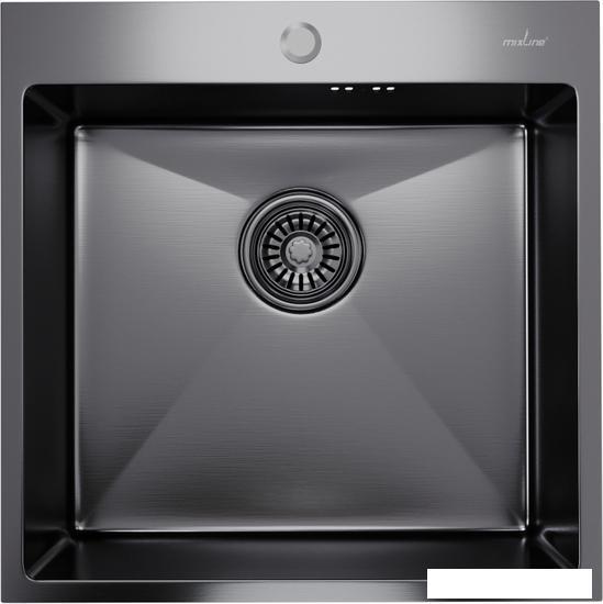 Кухонная мойка Mixline 547230 (черный графит, 3 мм) - фото 1 - id-p225069274