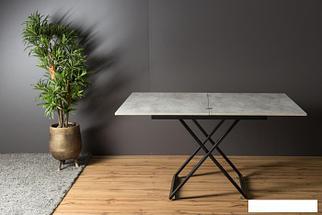 Журнальный столик Levmar Accord D51/S53 (бетон/черный), фото 3