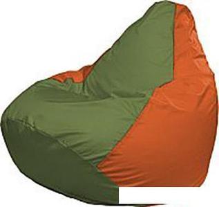 Кресло-мешок Flagman Груша Медиум Г1.1-227 (оливковый/оранжевый)