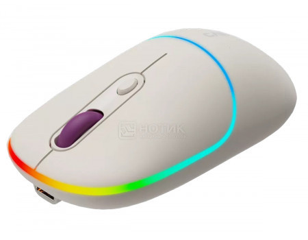 Мышь беспроводная Canyon MW-22, 1600dpi, Bluetooth/Wireless, RGB, 650mAh, Рис (Rice) CNS-CMSW22RC - фото 1 - id-p225267067