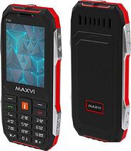 Кнопочный телефон Maxvi T101 (красный), фото 2