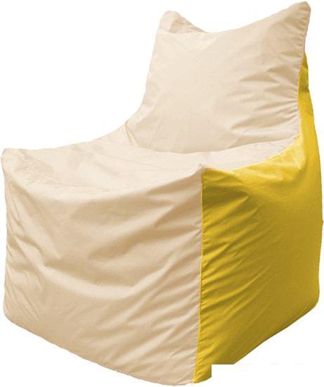 Кресло-мешок Flagman Фокс Ф2.1-148 (слоновая кость/жёлтый)