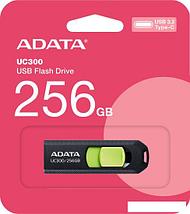 USB Flash ADATA UC300 256GB (черный/зеленый), фото 3