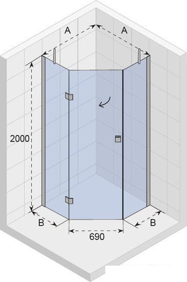 Душевой уголок Riho Scandic W301 90x90 GW40200 - фото 2 - id-p224848595