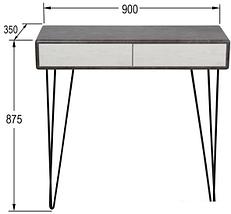 Консольный стол Калифорния мебель Телфорд (серый бетон/белый бетон), фото 2