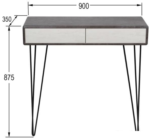 Консольный стол Калифорния мебель Телфорд (серый бетон/белый бетон) - фото 2 - id-p224895899
