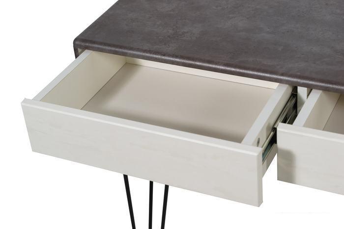 Консольный стол Калифорния мебель Телфорд (серый бетон/белый бетон) - фото 4 - id-p224895899