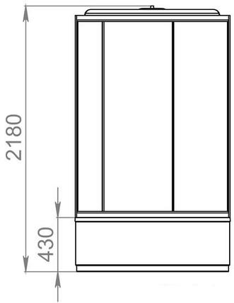 Душевая кабина Domani-Spa Simple High 90x90 (тонированное стекло/черный), фото 2