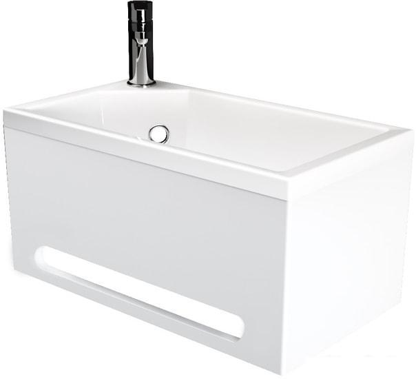 Мебель для ванных комнат 1Марка Тумба с умывальником Tiny XS Mini У86733 (левый, белый)