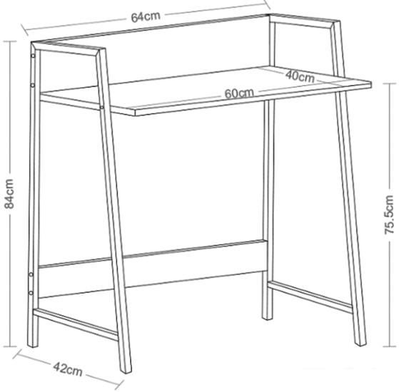 Стол для ноутбука Brabix Loft CD-003 (мореный дуб) - фото 4 - id-p224852637