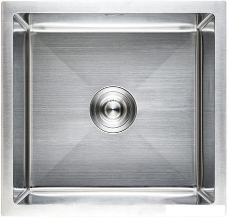 Кухонная мойка AKS Прямоугольная 47x45 (сатин никель), фото 2