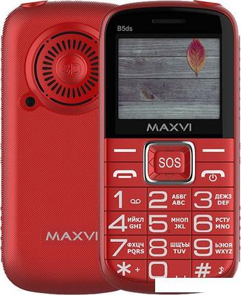Кнопочный телефон Maxvi B5ds (красный), фото 2