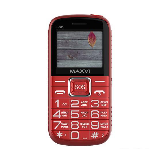 Кнопочный телефон Maxvi B5ds (красный) - фото 4 - id-p225160808