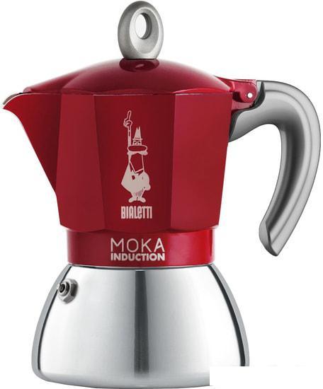 Гейзерная кофеварка Bialetti Moka Induction (4 порции, красный)