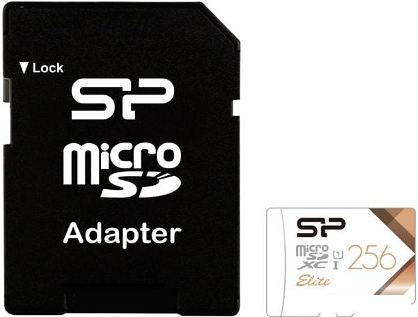 Карта памяти Silicon-Power Elite microSDXC SP256GBSTXBU1V21SP 256GB (с адаптером) - фото 1 - id-p225048175
