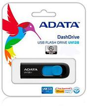 USB Flash A-Data DashDrive UV128 Black/Blue 128GB (AUV128-128G-RBE), фото 3