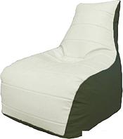 Кресло-мешок Flagman Бумеранг Б1.3-03 (белый/зеленый)