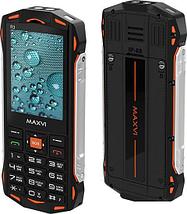 Кнопочный телефон Maxvi R3 (оранжевый), фото 2
