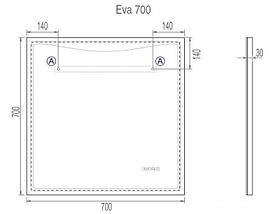 Vigo Зеркало Eva Media 700 L, фото 3