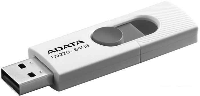 USB Flash A-Data UV220 64GB (белый/серый), фото 2